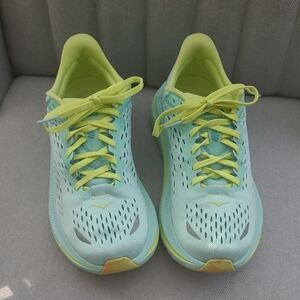 HOKA Kawana Size 7b Women's Athletic Shoes in Light Blue and Lime